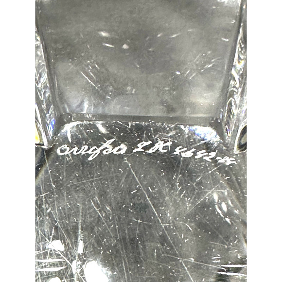 ORREFORS Sweden Crystal Orion Lars Hellsten Bowl Signed Vintage 1980's-10.25" - Picture 7 of 7